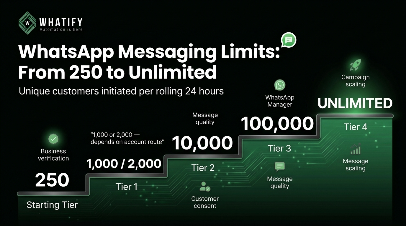 WhatsApp Messaging Limits Explained: From 250 to Unlimited